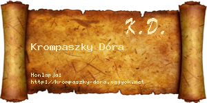 Krompaszky Dóra névjegykártya