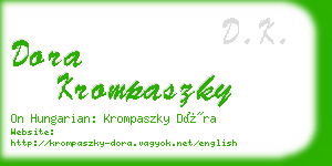 dora krompaszky business card